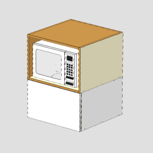 Base Microwave Box Cabinet