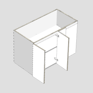 Base Left Blind Double Door Cabinet