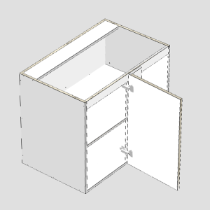 Base Left Blind Single Door Cabinet