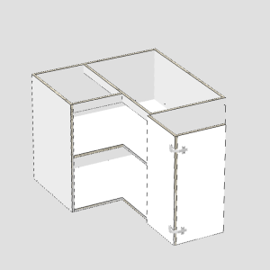 Base Left Corner Bi-Fold Door Cabinet