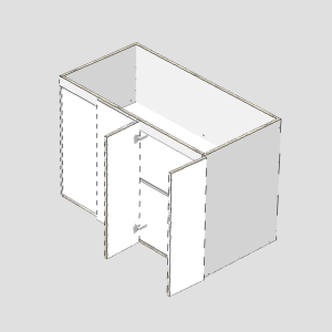 Base Right Blind Double Door Cabinet