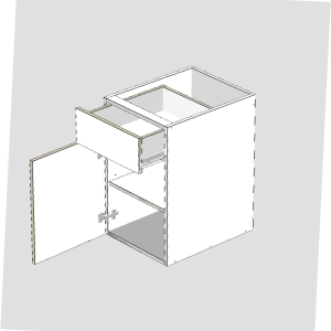 STANDARD 1 DRAWER SINGLE LEFT DOOR CABINET