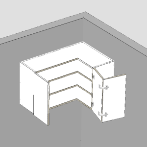 Top Left Corner Three Doors Cabinet