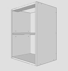 Open Shelf Wall Hung Vanity - Adj. Shelf No Door