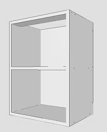 Open Shelf Wall Hung Vanity - Fix Shelf No Door