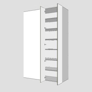 Tall Blind Double door right corner cabinet