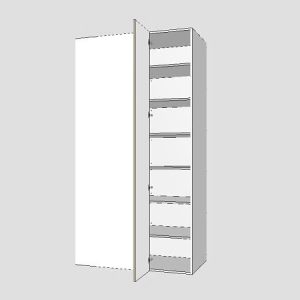 Tall Blind single door Right corner cabinet